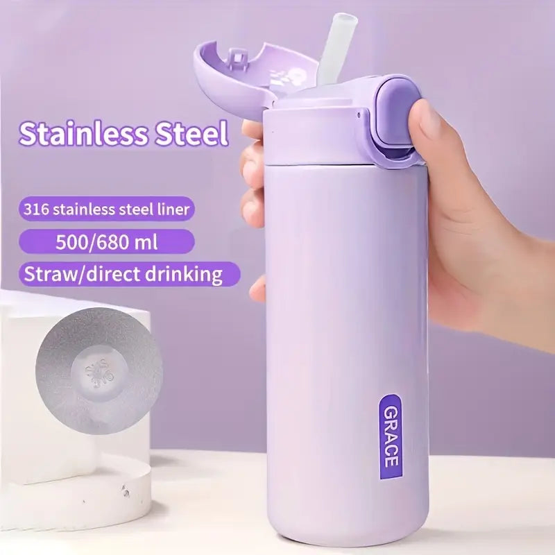 Sleek Design, Stainless Steel Insulated Sports Water container with Lid