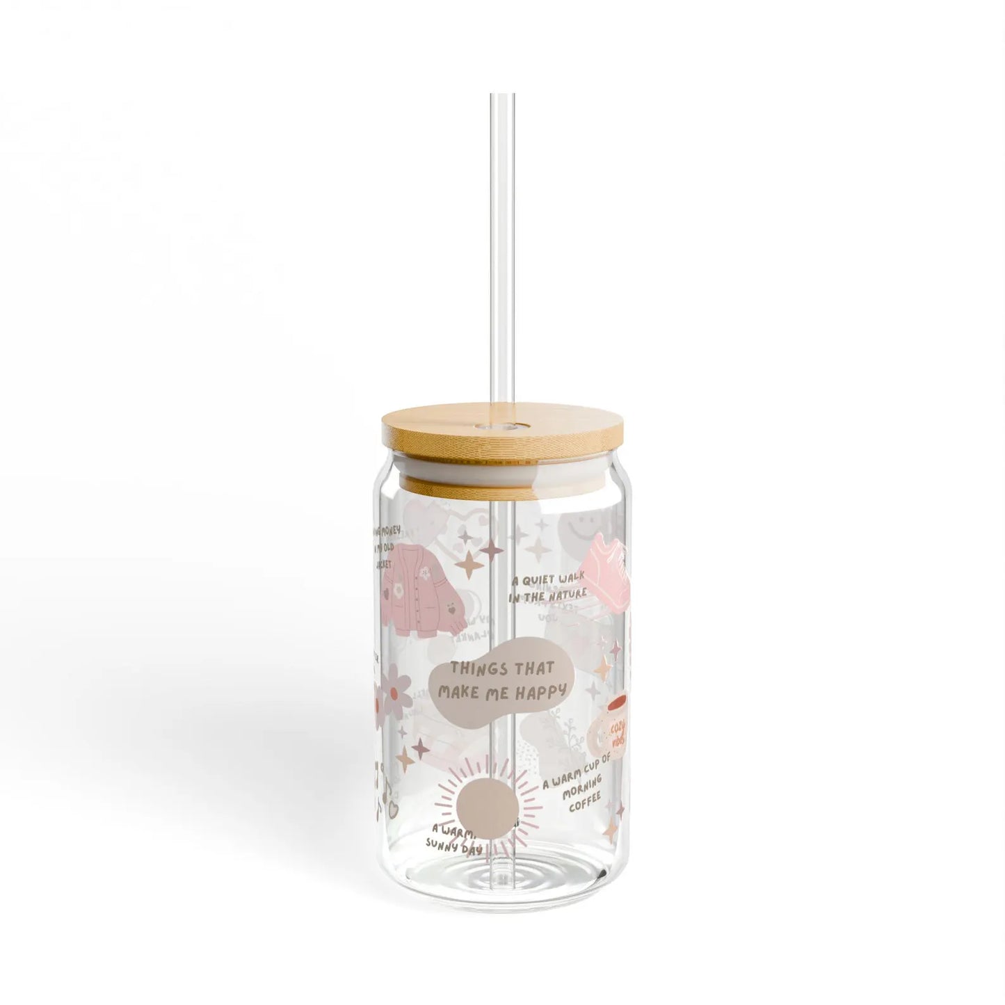 Things That Make Me Happy – 16oz Glass Can Tumbler