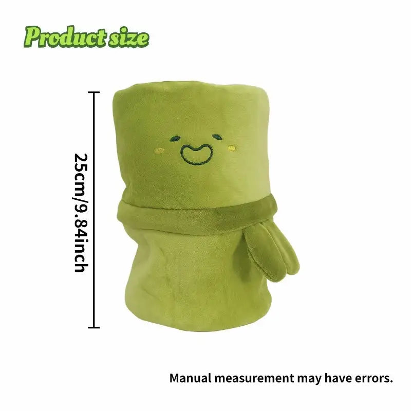 Cute Panda Plush Toy with Bamboo Tube Teddy Bear