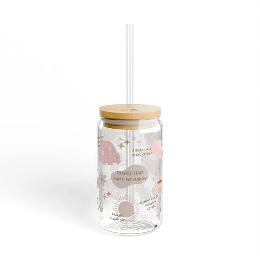 Things That Make Me Happy – 16oz Glass Can Tumbler